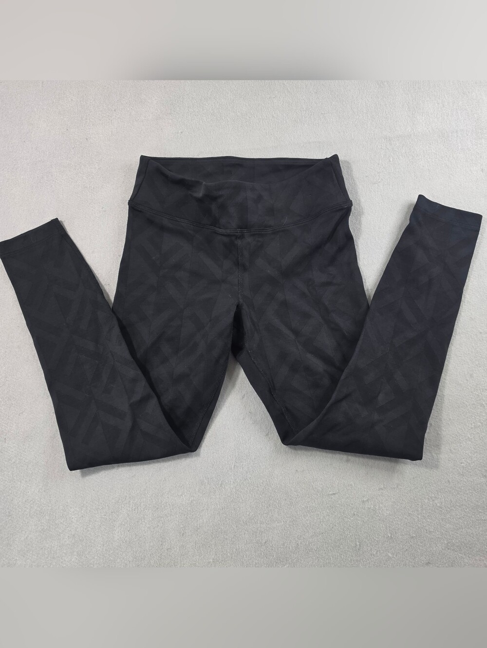 KORAL Black/Blue High-Waist Textured Leggings Size Medium